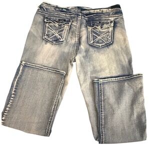 Wall Flower Jeans Womens Size 22 Regular Bootcut Distressed Wash Denim
